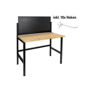 Klappbare Werkbank mit 25 mm Kiefernholz-Arbeitsplatte,...