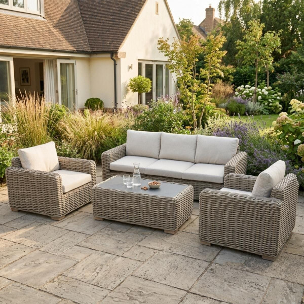 Bellavista »Havana« Gartenlounge Set, beige, Polyrattan, für 5 Personen