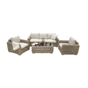 Bellavista »Havana« Gartenlounge Set, beige, Polyrattan, für 5 Personen