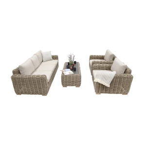 Bellavista »Havana« Gartenlounge Set, beige, Polyrattan, für 5 Personen