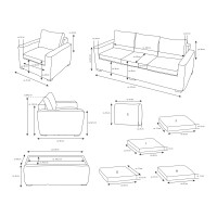 Bellavista »Havana« Gartenlounge Set, beige, Polyrattan, für 5 Personen
