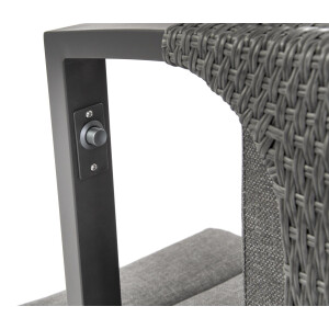 Bellavista »Orlando« Gartenmöbel Set, grau, Aluminium, für 4 Personen