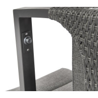 Bellavista »Orlando« Gartenmöbel Set, grau, Aluminium, für 4 Personen