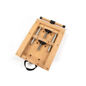 rikta Tragbare Hobelbank mit Schraubstock – Buchenholz, 47 × 29 × 7 cm, ca. 5 kg