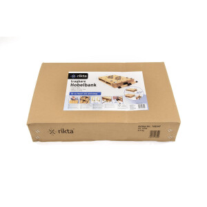 rikta Tragbare Hobelbank mit Schraubstock – Buchenholz, 47 × 29 × 7 cm, ca. 5 kg