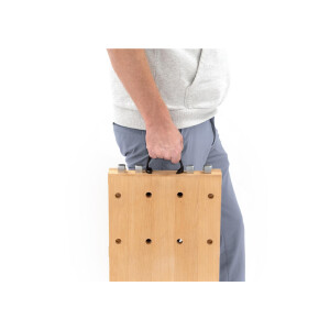 rikta Tragbare Hobelbank mit Schraubstock – Buchenholz, 47 × 29 × 7 cm, ca. 5 kg