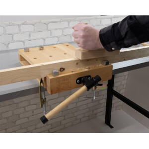 rikta Tragbare Hobelbank mit Schraubstock – Buchenholz, 47 × 29 × 7 cm, ca. 5 kg