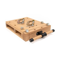 rikta Tragbare Hobelbank mit Schraubstock – Buchenholz, 47 × 29 × 7 cm, ca. 5 kg