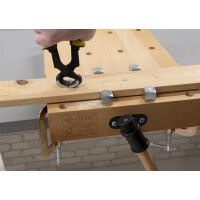 rikta Tragbare Hobelbank mit Schraubstock – Buchenholz, 47 × 29 × 7 cm, ca. 5 kg