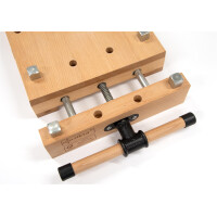 rikta Tragbare Hobelbank mit Schraubstock – Buchenholz, 47 × 29 × 7 cm, ca. 5 kg
