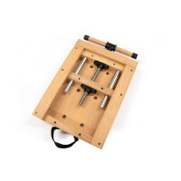 rikta Tragbare Hobelbank mit Schraubstock – Buchenholz, 47 × 29 × 7 cm, ca. 5 kg