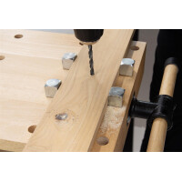 rikta Tragbare Hobelbank mit Schraubstock – Buchenholz, 47 × 29 × 7 cm, ca. 5 kg
