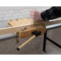 rikta Tragbare Hobelbank mit Schraubstock – Buchenholz, 47 × 29 × 7 cm, ca. 5 kg