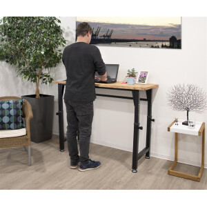 rikta höhenverstellbare Werkbank & Arbeitstisch – 135 × 60 cm, 3 Höhen, 200 kg Traglast