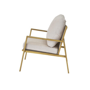Palamos Lounge-Set 4-teilig – Aluminium in Holzoptik mit Kissen, Sofa, 2 Sessel, Tisch