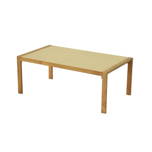 Palamos Lounge-Set 4-teilig – Aluminium in Holzoptik mit Kissen, Sofa, 2 Sessel, Tisch