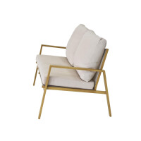 Palamos Lounge-Set 4-teilig – Aluminium in Holzoptik mit Kissen, Sofa, 2 Sessel, Tisch