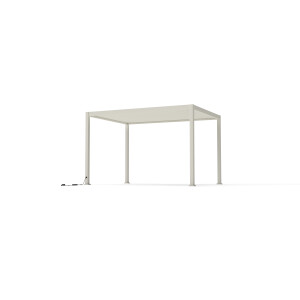 Pergola Mirador Deluxe e-Motion+ 3 × 4 m – Elektrisches Lamellendach, RGB-LED, App-Steuerung, hellgrau