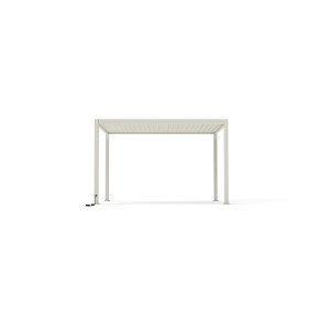 Pergola Mirador Deluxe e-Motion+ 3 × 4 m – Elektrisches Lamellendach, RGB-LED, App-Steuerung, hellgrau