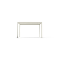 Pergola Mirador Deluxe e-Motion+ 3 × 4 m – Elektrisches Lamellendach, RGB-LED, App-Steuerung, hellgrau
