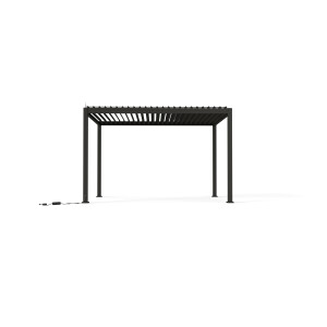 Pergola Mirador Deluxe e-Motion+ 3,6 x 4 m – Elektrisches Lamellendach, RGB-LED, App-Steuerung, anthrazit