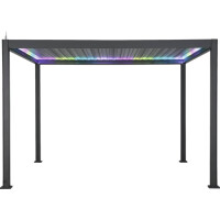 Pergola Mirador Deluxe e-Motion+ 3,6 x 4 m – Elektrisches Lamellendach, RGB-LED, App-Steuerung, anthrazit
