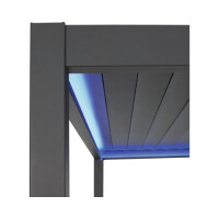 Pergola Mirador Deluxe e-Motion+ 3,6 x 4 m – Elektrisches Lamellendach, RGB-LED, App-Steuerung, anthrazit