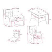 Bellavista »Monte Carlo« Garten Sitzgruppe, grau, Polyrattan, für 4 Personen