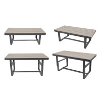 Bellavista »Largo« Gartenlounge Set, grau, Aluminium, für 6 Personen