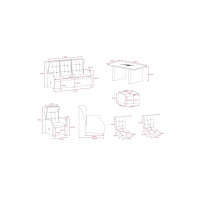 Bellavista »Canelli« Dininglounge Set, grau, Polyrattan, für 7 Personen