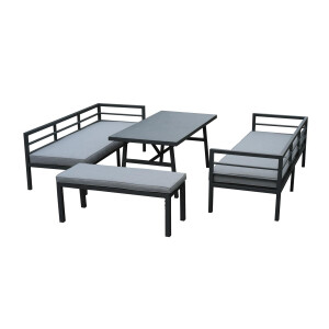 Bellavista »San Menaio« Gartenlounge Set, grau, Aluminium, für 8 Personen