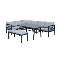 Bellavista »San Menaio« Gartenlounge Set, grau, Aluminium, für 8 Personen