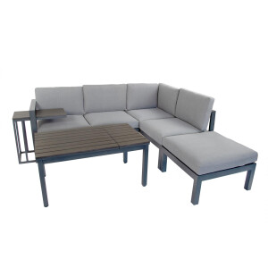 Bellavista »Braga« Gartenlounge Set, grau, Aluminium, für 5 Personen