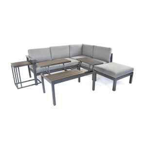Bellavista »Braga« Gartenlounge Set, grau, Aluminium, für 5 Personen