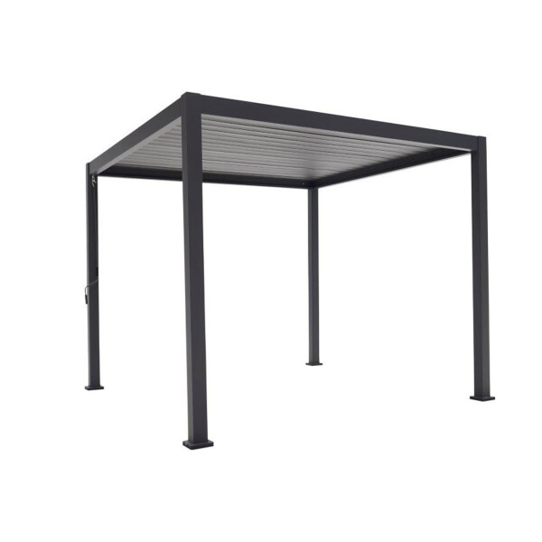 »Mirador 3x3 Classic« Lamellendach Pergola Pavillon, anthrazit, Aluminium