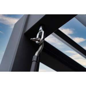 »Mirador 3x3 Classic« Lamellendach Pergola Pavillon, anthrazit, Aluminium