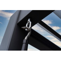»Mirador 3x3 Classic« Lamellendach Pergola Pavillon, anthrazit, Aluminium