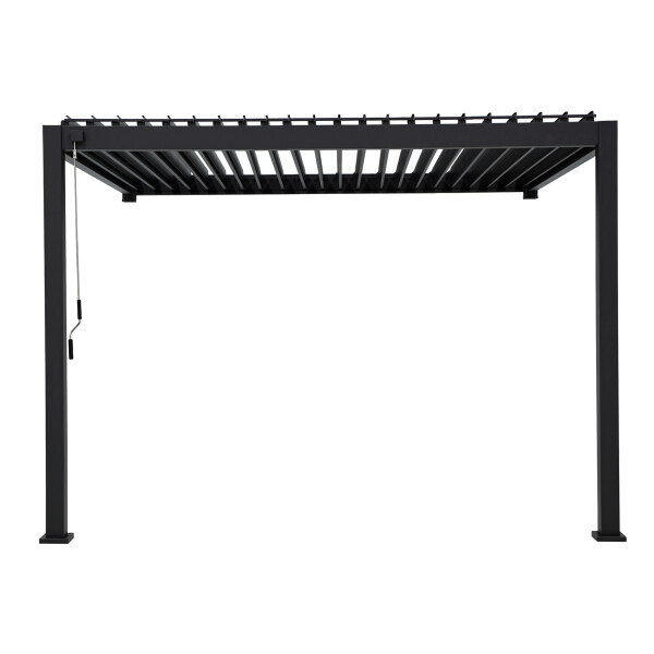 »Mirador 3 x 4 m Classic« Wandmontage Lamellendach Pergola, anthrazit, Aluminium