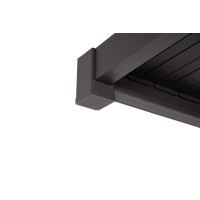 »Mirador 3 x 4 m Classic« Wandmontage Lamellendach Pergola, anthrazit, Aluminium