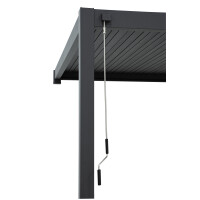 »Mirador 3 x 4 m Classic« Wandmontage Lamellendach Pergola, anthrazit, Aluminium