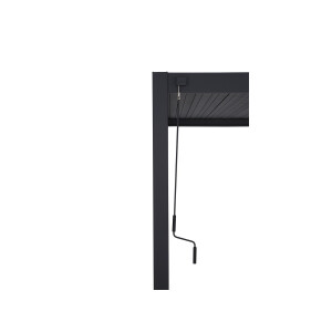 »Mirador 3 x 3 m Deluxe« Lamellendach Pergola Pavillon, anthrazit, Aluminium