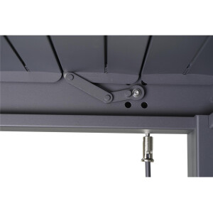 »Mirador 3 x 3 m Deluxe« Lamellendach Pergola Pavillon, anthrazit, Aluminium