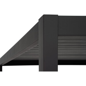 »Mirador 3 x 3 m Deluxe« Lamellendach Pergola Pavillon, anthrazit, Aluminium