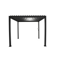 »Mirador 3 x 3 m Deluxe« Lamellendach Pergola Pavillon, anthrazit, Aluminium