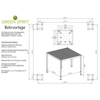»Mirador 3 x 3 m Deluxe« Lamellendach Pergola Pavillon, anthrazit, Aluminium