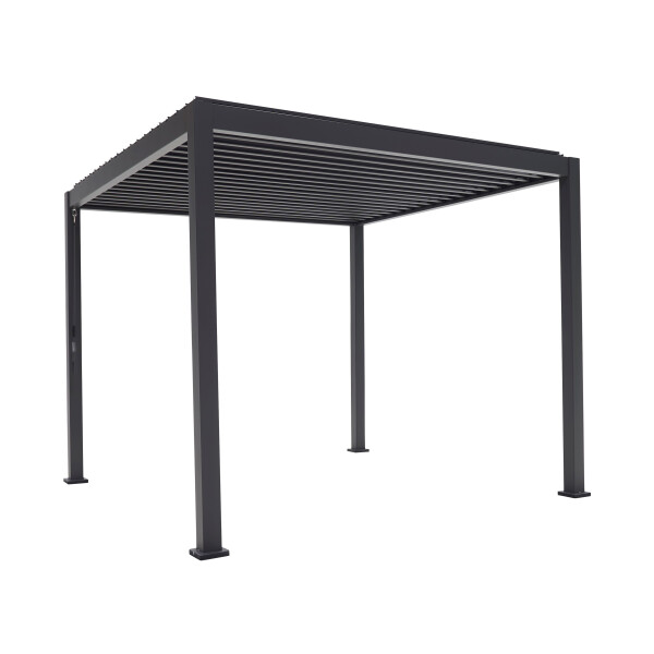 »Mirador 3 x 3 m Basic« Lamellendach Pergola Pavillon, anthrazit, Aluminium