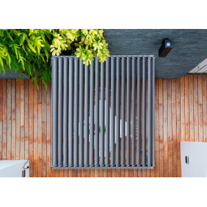 »Mirador 3 x 3 m Basic« Lamellendach Pergola Pavillon, anthrazit, Aluminium