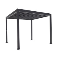 »Mirador 3 x 3 m Basic« Lamellendach Pergola Pavillon, anthrazit, Aluminium
