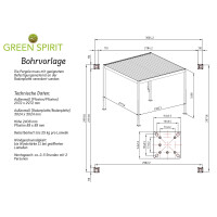 »Mirador 3 x 3 m Basic« Lamellendach Pergola Pavillon, anthrazit, Aluminium