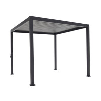 »Mirador 3 x 3 m Basic« Lamellendach Pergola Pavillon, anthrazit, Aluminium